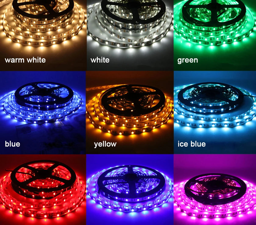 DC3V LED Strip Light 2835 SMD Battery Powered 50cm 1m 2m Flexible LED Tape 8 Colors Waterproof Home Decoration DIY Lamp 8mm PCB