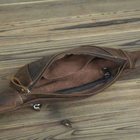 Waist Bag Mini Travel Fanny Chest Pack Cowhide Belt Bag Male Small Waist Bag