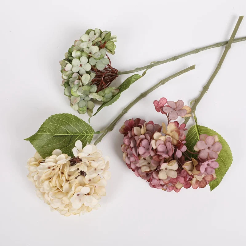 1 Piece Artificial Hydrangea Fake Flowers Home Decoration Accessories Wedding Gifts Shooting Props Indoor Diy Bridal Bouquet