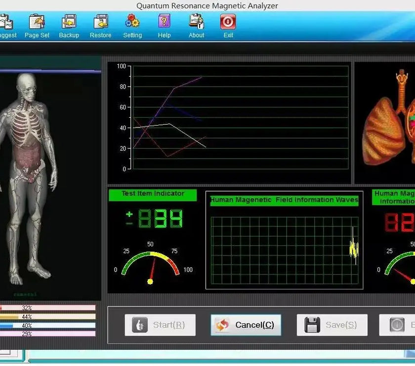 Quantum Magnetic Resonance Analyzer Machine Full Body Analysis Health FIR Technology No Hand Senser with Touch Unit
