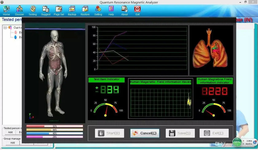 Quantum Magnetic Resonance Analyzer Machine Full Body Analysis Health FIR Technology No Hand Senser with Touch Unit
