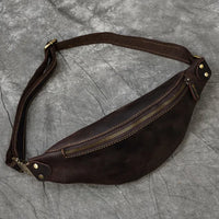 Waist Bag Mini Travel Fanny Chest Pack Cowhide Belt Bag Male Small Waist Bag