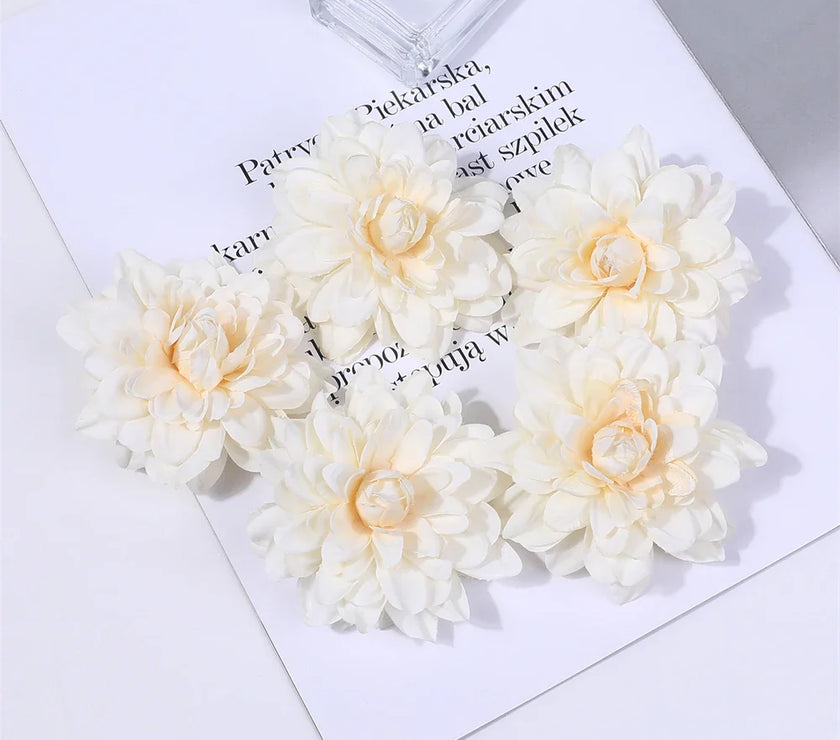 Wedding Home Decoration DIY Wreath Gift Box Scrapbooking Craft Fake Flower Head