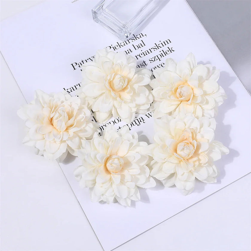 Wedding Home Decoration DIY Wreath Gift Box Scrapbooking Craft Fake Flower Head