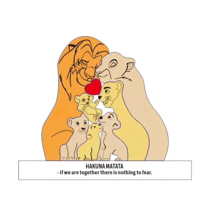 Puzzle Wooden Lion Puzzle Home Decor Thanksgiving Christmas Warm Gifts