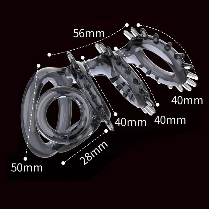 Men Delay Ejaculation Semen Lock Ring Enlargement Extender Penis Sex Toys