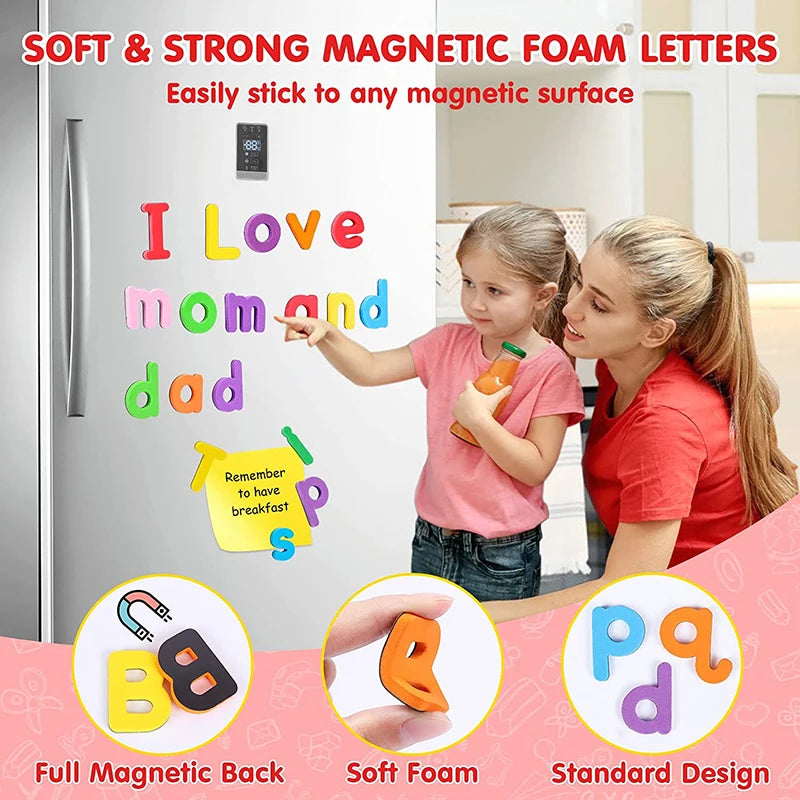 EVA Foam Magnetic Letters Uppercase Lowercase Learning Numbers For Toddlers Learning Spelling Counting Educational Set