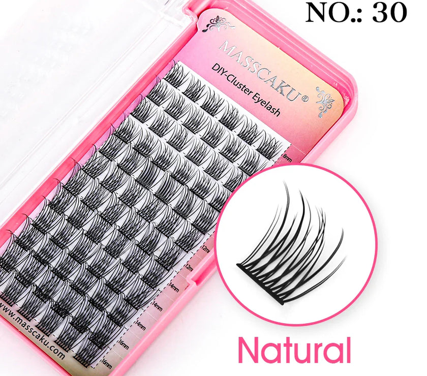 MASSCAKU Natural Volume Primor Material Cluster Lashes Extensions Strong Individual Eyelashes Beauty Salon