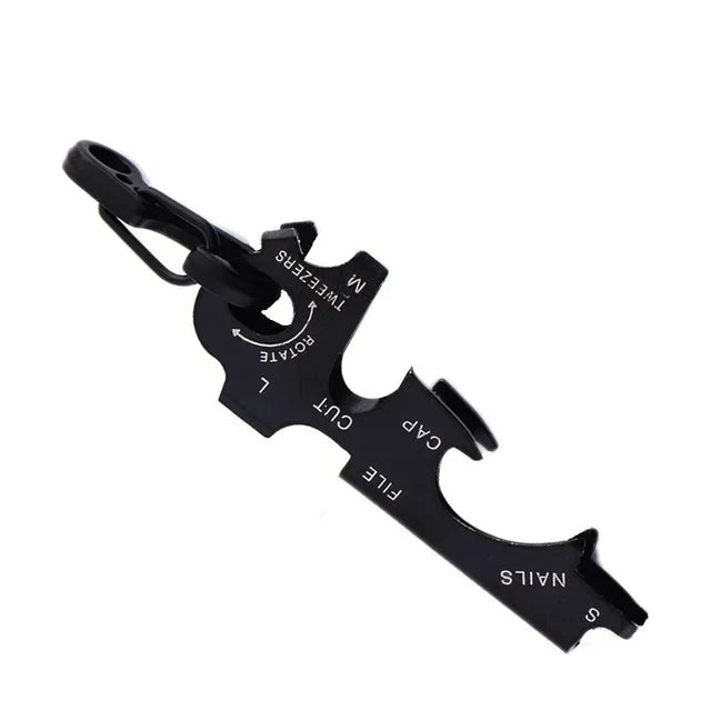 1 Key Ring Keychain Multifunction Carabiner Gear Clip Pocket Quickdraw Multipurpose Gadget Multitool Outdoor Tools