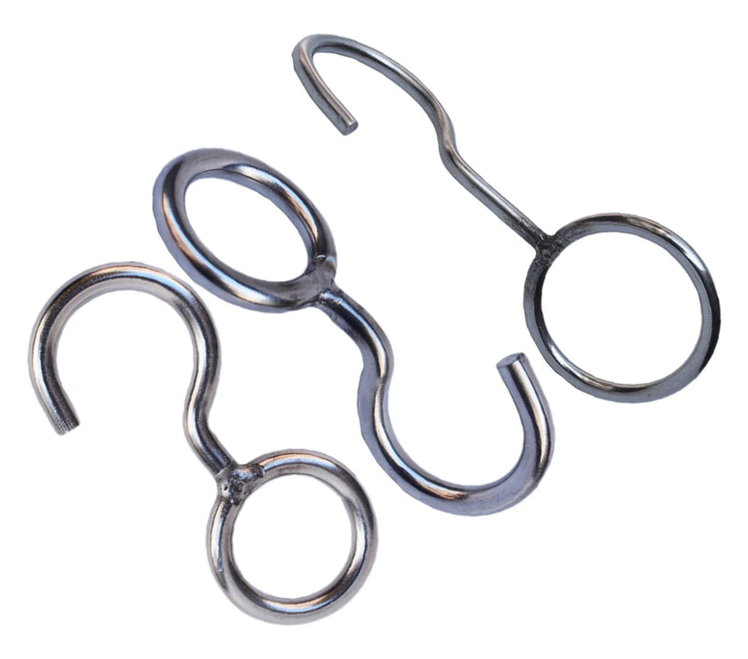 2pcs Alloy Pipe Hook Clothes Rod Windproof Hook Movable Kitchen Round Pipe Hook Home Storage Organization Accessories