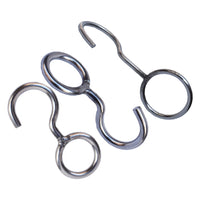 2pcs Alloy Pipe Hook Clothes Rod Windproof Hook Movable Kitchen Round Pipe Hook Home Storage Organization Accessories