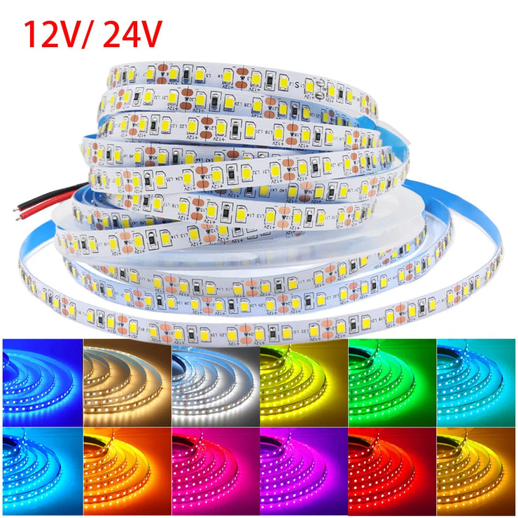 Super Bright Led Strip Light 5m 10m 12V 24V 2835 120LED/
