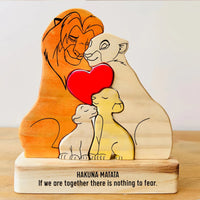 Puzzle Wooden Lion Puzzle Home Decor Thanksgiving Christmas Warm Gifts