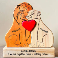 Puzzle Wooden Lion Puzzle Home Decor Thanksgiving Christmas Warm Gifts