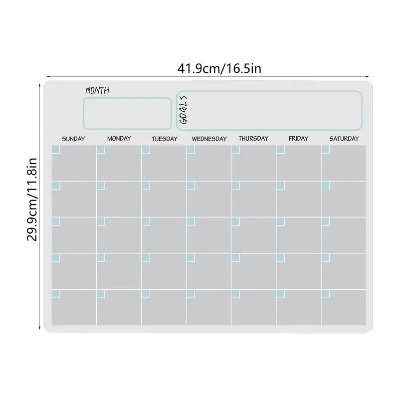Fridge Calendar A3 Rewritable Monthly Weekly Planner Magnetic Dry Erase Calendar Refrigerator Sticker Message Board