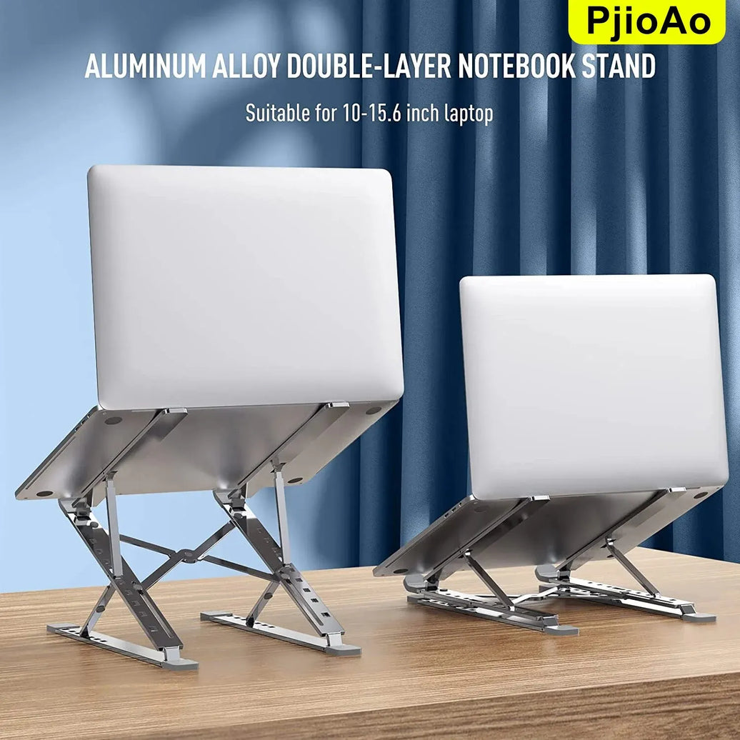 PjioAo Laptop Stand Double Layer Multi Angle Adjustable Aluminum Alloy Material Suitable