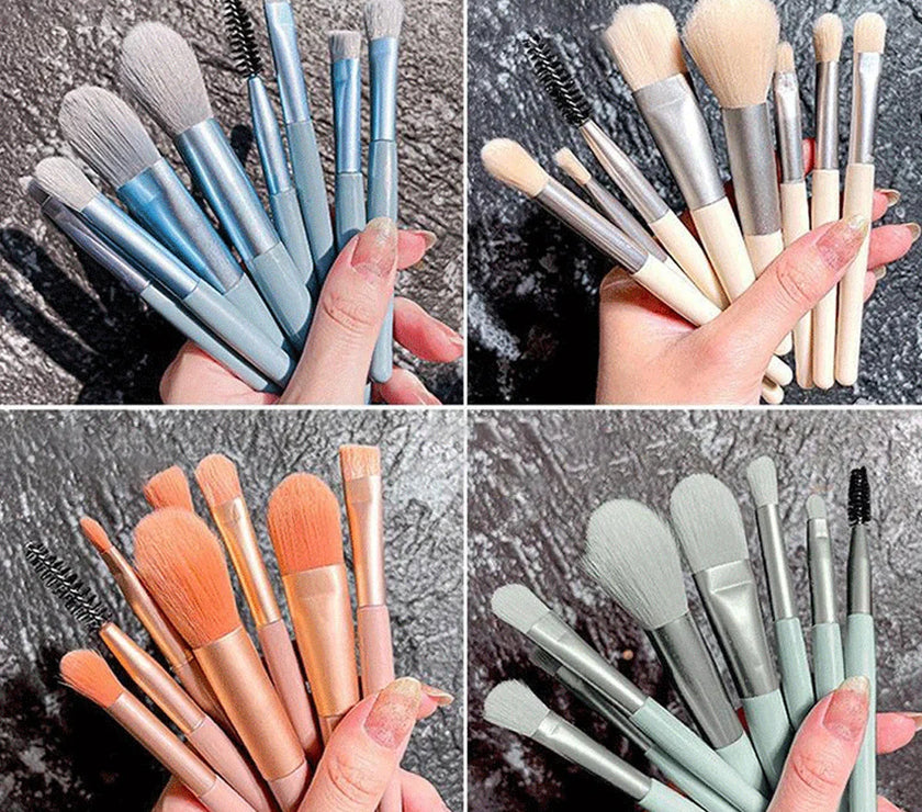 8Pcs Makeup Brush Set Makeup Concealer Brush Blush Loose Powder Brush Eye Shadow Highlighter Foundation Brush Beauty Tools
