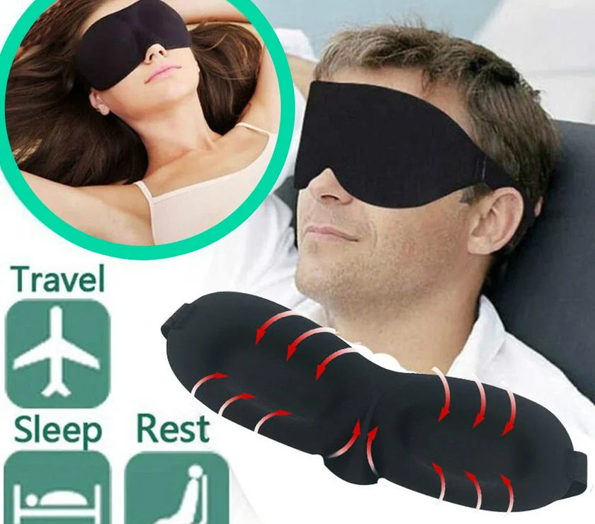 3D Sleep Mask Sleeping Stereo Cotton Blindfold Men and Women Air Travel Sleep Eye Cover Eyes Patches for Eyes Rest Health Care