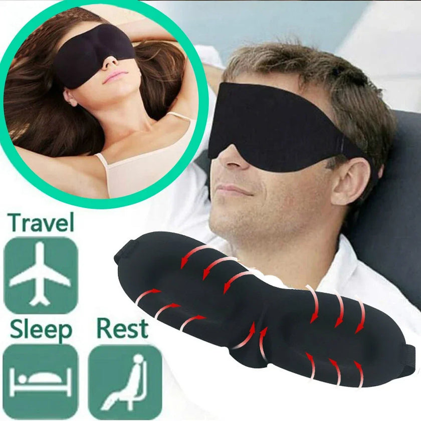 3D Sleep Mask Sleeping Stereo Cotton Blindfold Men and Women Air Travel Sleep Eye Cover Eyes Patches for Eyes Rest Health Care