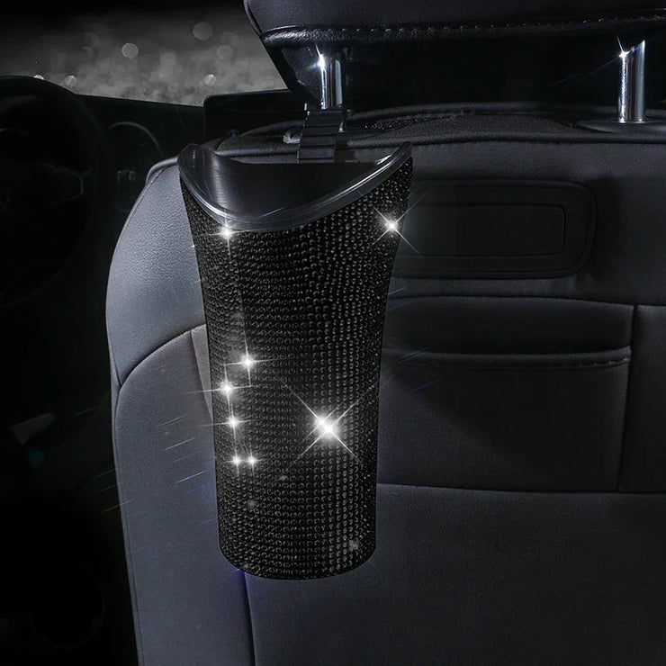 Bling Diamond Car Umbrella Storage Box Multifunctional Organizer Barrel Auto Folding Hanging Water Bottles Rack Umbrella Bucket