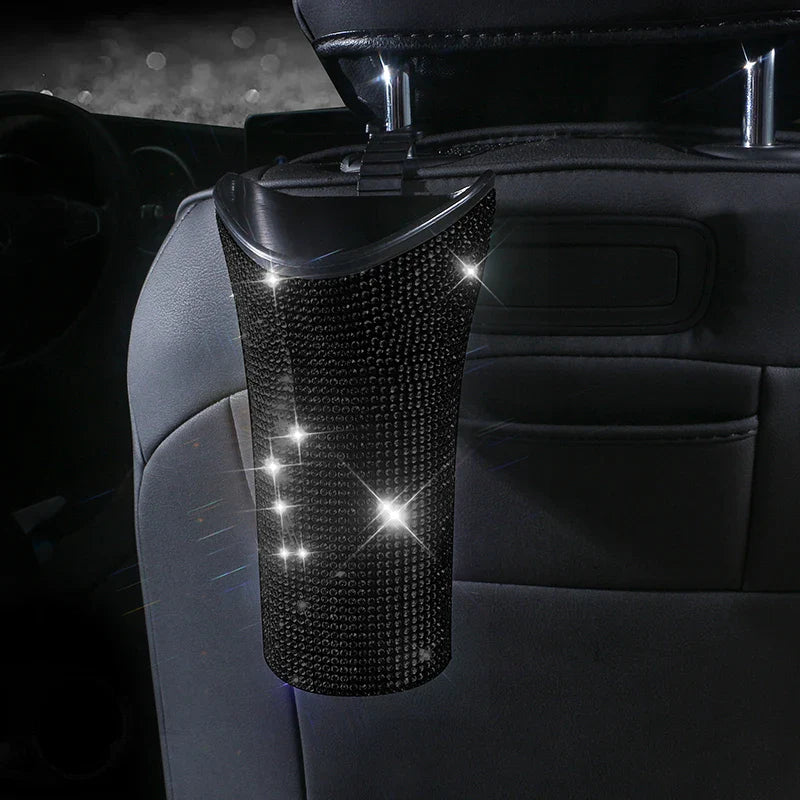 Bling Diamond Car Umbrella Storage Box Multifunctional Organizer Barrel Auto Folding Hanging Water Bottles Rack Umbrella Bucket