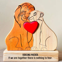Puzzle Wooden Lion Puzzle Home Decor Thanksgiving Christmas Warm Gifts