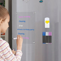 Fridge Blank Calendar Memo Board Dry Erase Calendar 6 Markers & Eraser