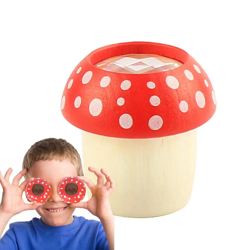 Kids Creative Toddler Kaleidoscope Natural Wood Portable Kids Telescope Educational Science Developmental Part