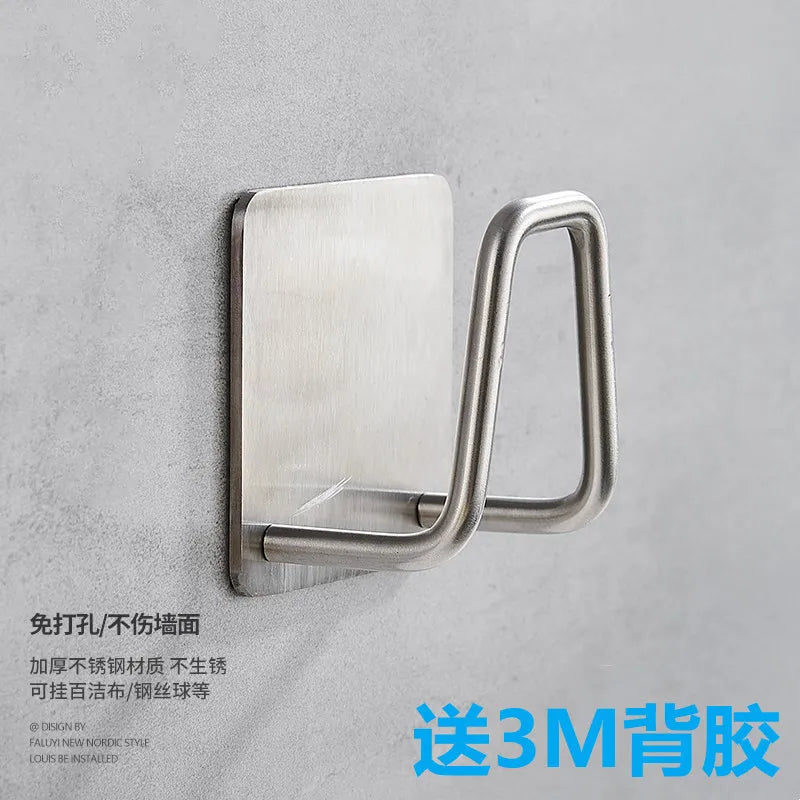 Adhesive Sink Drain Racks Stainless Steel Sink Wall Storage Racks Hooks