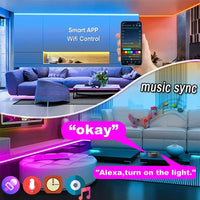 8ft 10M WIFI RGBIC Neon Rope Light 24V Magic Home LED Strip Lights