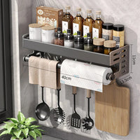 Kitchen Condiment Storage Rack Wall-Mounted Condiments Oil Salt Sauce Vinegar Household Kitchen Utensils Storage Rack Box