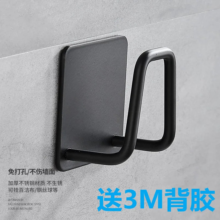 Adhesive Sink Drain Racks Stainless Steel Sink Wall Storage Racks Hooks