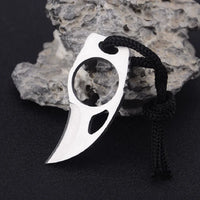 Leather Sheath Cutter Mini Portable Claw Knife Tool Outdoor Camp Gadget Opener Open Survive Box Package