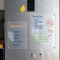 Fridge Magnet Stickers Clear Acrylic Calendar Weekly Planner Magnetic Schedule Reusable Board Fridges Messages Menu Gadgets