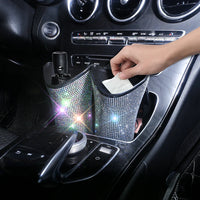 Bling Diamond Car Umbrella Storage Box Multifunctional Organizer Barrel Auto Folding Hanging Water Bottles Rack Umbrella Bucket