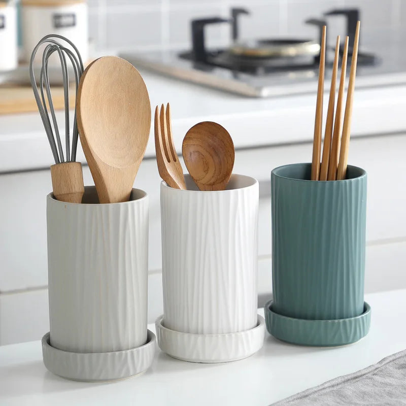 Nordic Kitchen Storage Chopsticks Tube Ceramic Chopsticks Tube