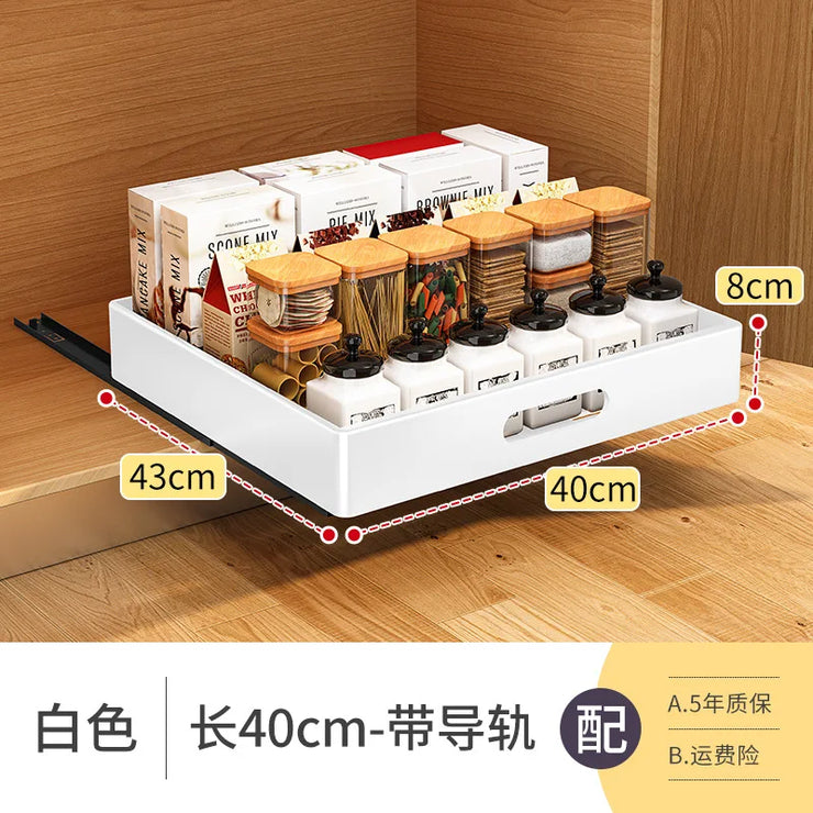Drawer Dish Rack Kitchen Storage Sliding Bowls Dishes Drainer Storage Rack Sink Cabinet Organizer Tableware