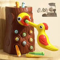 Children Woodpecker Catch Worms Toy Toddler Kids Magnetic Games