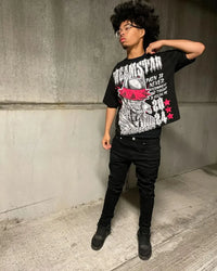 shirts Print Cotton Oversized Harajuku Gothic Short Sleeved y2k top