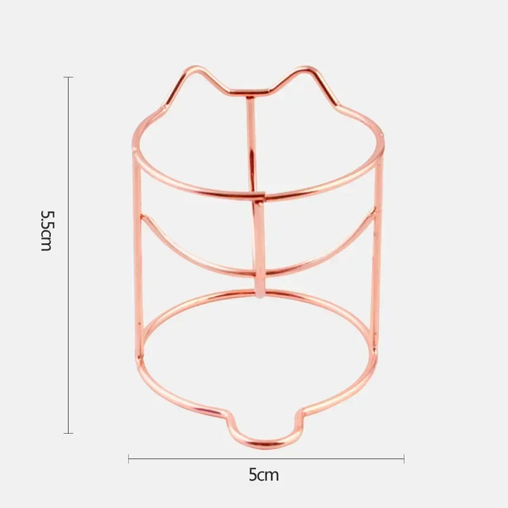 1Pcs Cute Cat Beauty Egg Bracket Dryer Cosmetic Makeup Sponge Gourd Powder Puff Rack Organizer Box Shelf Holder Storage Tools