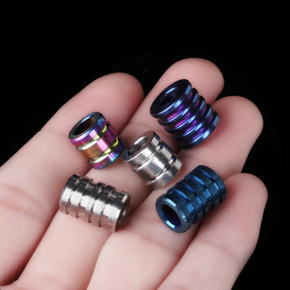Colorful Titanium Alloy TC4 Knife Beads Knife Lanyard Camping Knife Gadgets Pendant Paracord Rope Knife EDC Outdoor Multi Tool