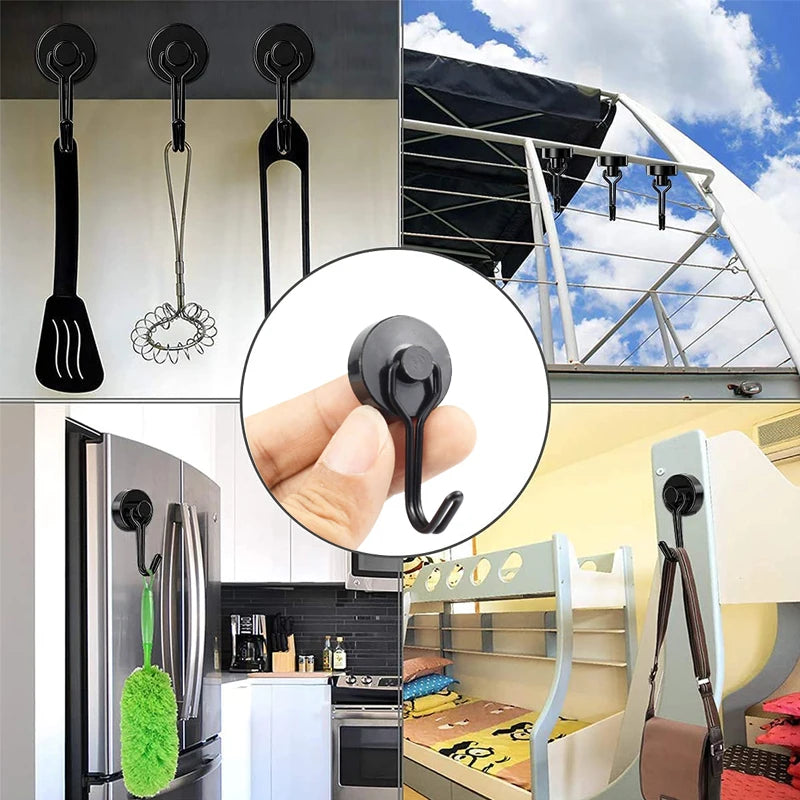 Multifunction Heavy Duty Magnetic Hook Strong Neodymium Magnets Hooks Keychain Home Organization And Storage