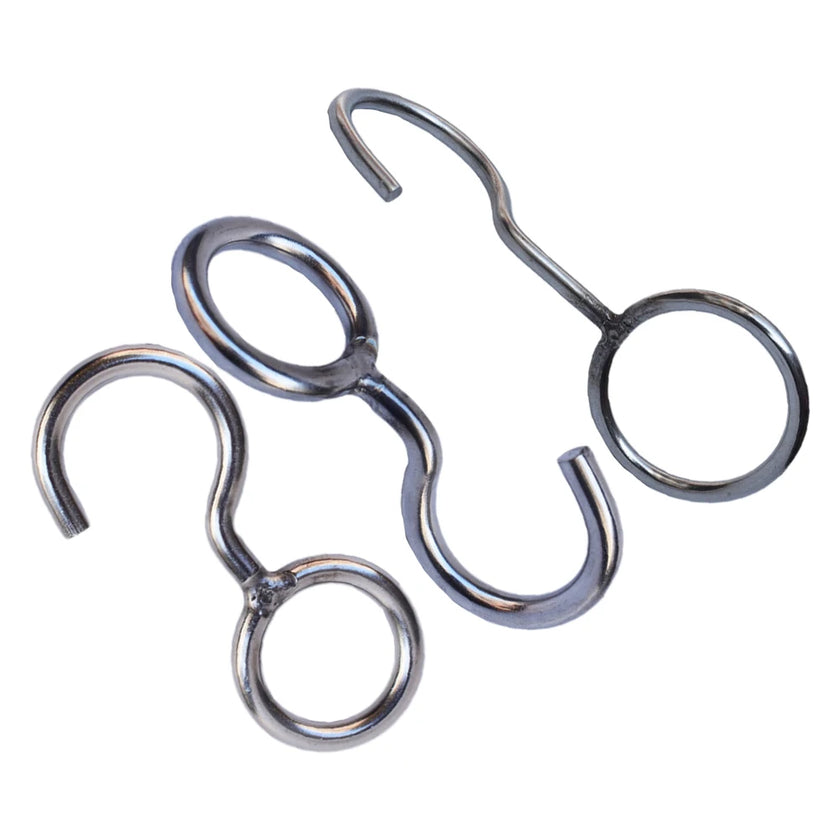 2pcs Alloy Pipe Hook Clothes Rod Windproof Hook Movable Kitchen Round Pipe Hook Home Storage Organization Accessories