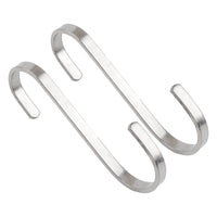 -Shape Hook Stainless Steel Clothes Towel Plant Hanging Rack Kitchen Bedroom Railing