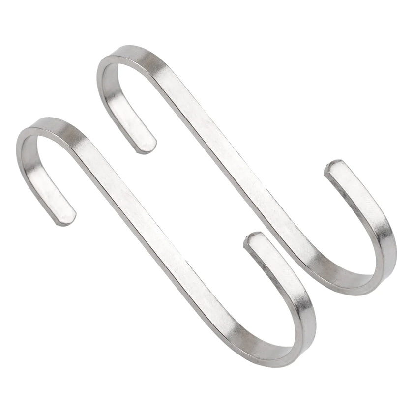 -Shape Hook Stainless Steel Clothes Towel Plant Hanging Rack Kitchen Bedroom Railing