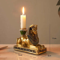 ancient egyptian idol candles holder enhances