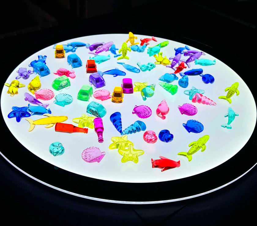 Montessori Light Table Education Toys Open Material Accessories transparent bear dimond Kindergarten Toddler Preschool tooll