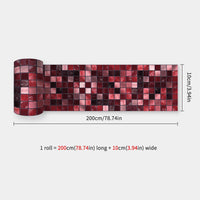 10X200cm Long Strip Wall Stickers Floor Kitchen Bathroom Living Room Skirting Line Wall Decor Waterproof Peel & Stick Wallpaper
