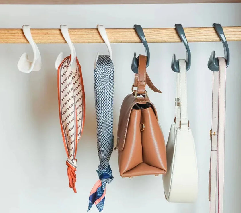 Bag Hook Handbag Arch Hook Tie Scarf Buckle Home Wardrobe Storage Multi-purpose Hook Reusable Wardrobe Storage Organization Tool