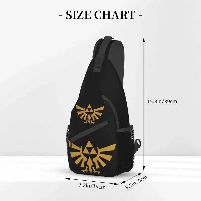 Casual Hot Game Zeldas Legend Sling Bag for Travel Hiking Men's Chest Crossbody Backpack Shoulder Daypack